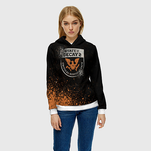 Женская толстовка State of Decay Гранж / 3D-Белый – фото 3