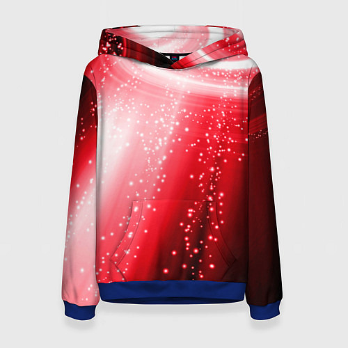 Женская толстовка Красная космическая спираль / 3D-Синий – фото 1