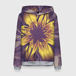Толстовка-худи женская Цветок заката Абстракция 535-332-32-63, цвет: 3D-меланж