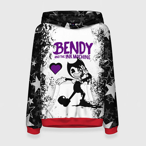 Женская толстовка HEART BENDY AND THE INK MACHINE / 3D-Красный – фото 1