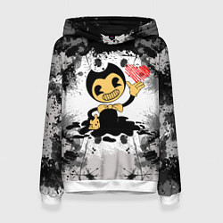 Толстовка-худи женская BENDY LOVE БЕНДИ С СЕРДЦЕМ, цвет: 3D-белый