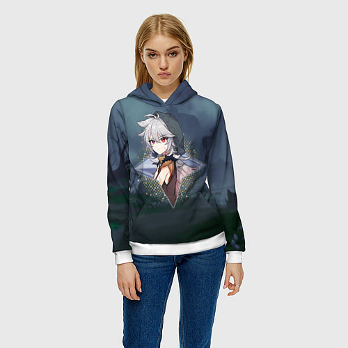 Женская толстовка Рэйзор Razor в примогеме, Genshin Impact Геншин им / 3D-Белый – фото 3