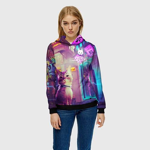 Женская толстовка Stray / 3D-Черный – фото 3