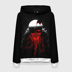 Толстовка-худи женская UNDERTALE SANS BLOOD ROSE, цвет: 3D-белый