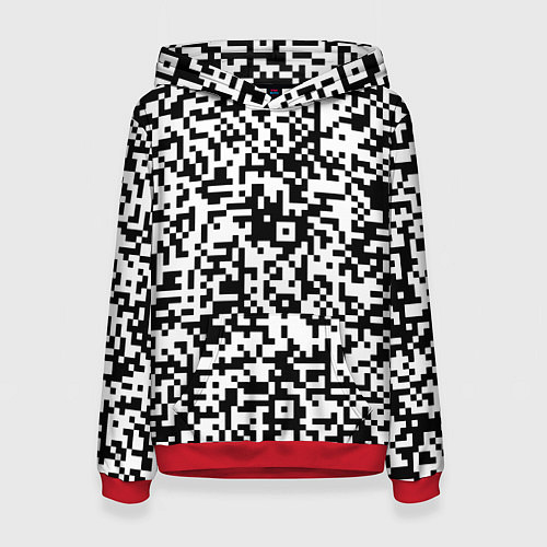 Женская толстовка Стиль QR код / 3D-Красный – фото 1