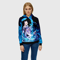 Толстовка-худи женская КОКОМИ ГЕНШИН ИМПАКТ KOKOMI, цвет: 3D-черный — фото 2