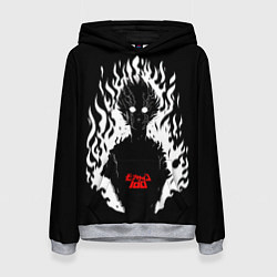 Толстовка-худи женская Демонический Кагеяма Mob Psycho 100, цвет: 3D-меланж
