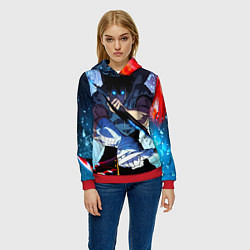 Толстовка-худи женская Поднятие Уровня в одиночку Сон Джин Ву , SOLO LEVE, цвет: 3D-красный — фото 2