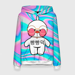 Толстовка-худи женская Лалафанфан корейская утка, цвет: 3D-белый