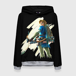 Толстовка-худи женская Линк с луком, цвет: 3D-меланж