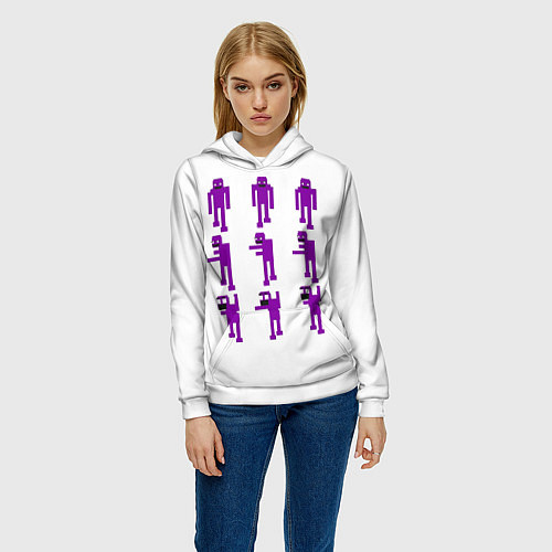 Женская толстовка Five Nights At Freddys purple guy / 3D-Белый – фото 3