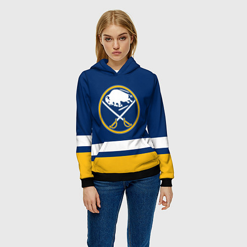 Женская толстовка Buffalo Sabres, Баффало Сейберз / 3D-Черный – фото 3