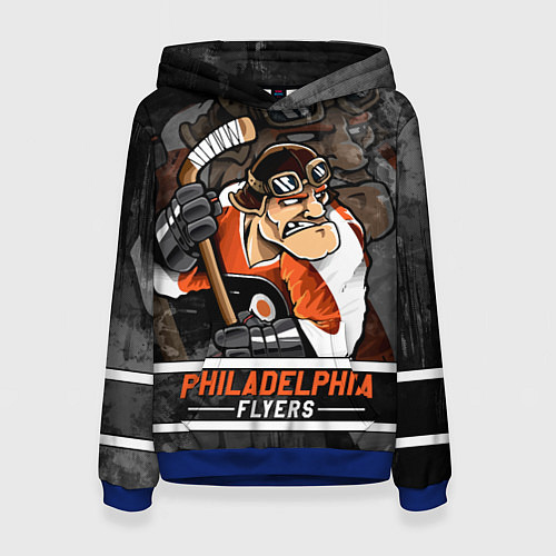 Женская толстовка Филадельфия Флайерз, Philadelphia Flyers / 3D-Синий – фото 1