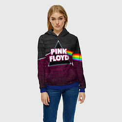 Толстовка-худи женская PINK FLOYD ПИНК ФЛОЙД, цвет: 3D-синий — фото 2