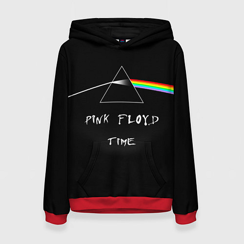 Женская толстовка PINK FLOYD TIME ПИНК ФЛОЙД ЛОГОТИП / 3D-Красный – фото 1