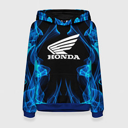 Толстовка-худи женская Honda Fire, цвет: 3D-синий