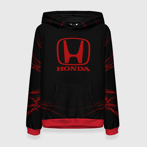 Женская толстовка Honda - Тонкие линии / 3D-Красный – фото 1