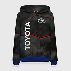 Толстовка-худи женская Toyota sport auto, цвет: 3D-синий