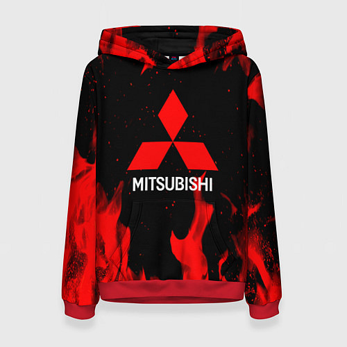 Женская толстовка Mitsubishi Red Fire / 3D-Красный – фото 1