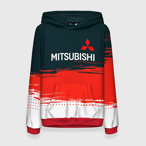 Женская толстовка Mitsubishi - Auto бренд / 3D-Красный – фото 1