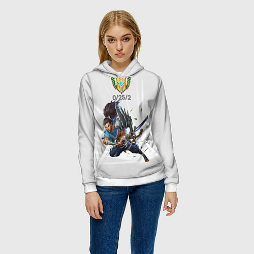 Женская толстовка Yasuo Meme / 3D-Белый – фото 3