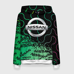 Толстовка-худи женская NISSAN Супер класса, цвет: 3D-белый