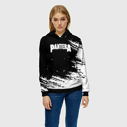 Толстовка-худи женская Pantera Logo, цвет: 3D-черный — фото 2