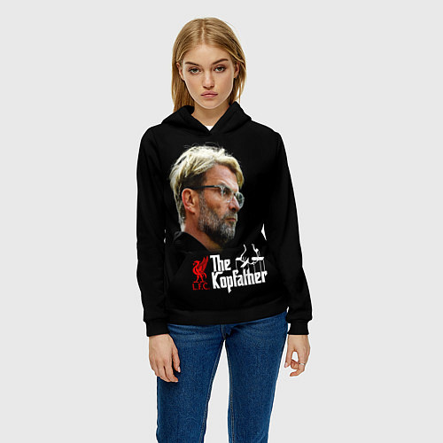 Женская толстовка Юрген Клопп Ливерпуль / 3D-Черный – фото 3