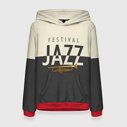 Толстовка-худи женская JAZZ FESTIVAL, цвет: 3D-красный