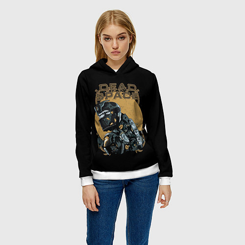 Женская толстовка Айзек art / 3D-Белый – фото 3