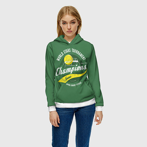 Женская толстовка Большой Теннис Tennis / 3D-Белый – фото 3