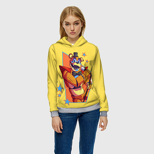 Женская толстовка Funny UCN Freddy / 3D-Меланж – фото 3