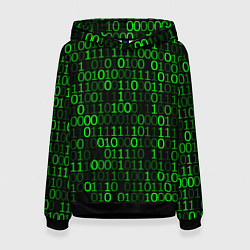 Толстовка-худи женская Бинарный Код Binary Code, цвет: 3D-черный