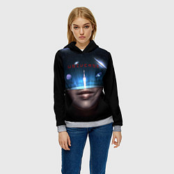 Толстовка-худи женская Universe galaxy, цвет: 3D-меланж — фото 2