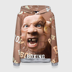 Толстовка-худи женская Boxing - телесный, цвет: 3D-меланж
