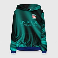 Толстовка-худи женская Liverpool спорт, цвет: 3D-синий