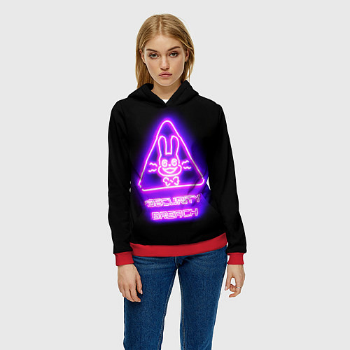 Женская толстовка Five Nights at Freddys: Security Breach логотип / 3D-Красный – фото 3