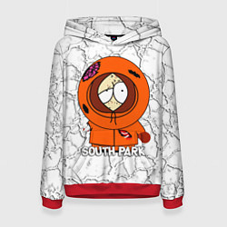 Толстовка-худи женская Мультфильм Южный парк Кенни South Park, цвет: 3D-красный