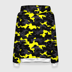 Толстовка-худи женская Black Camo, цвет: 3D-белый