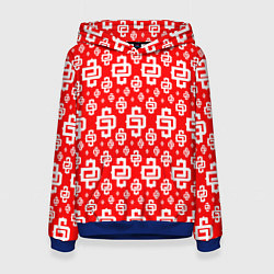 Толстовка-худи женская Red Pattern Dope Camo Dope Street Market Спина, цвет: 3D-синий