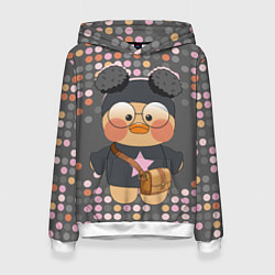 Толстовка-худи женская Лалафанфан в шапочке, цвет: 3D-белый