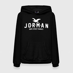 Толстовка-худи женская Узор Black Jorman Air Dope Street Market, цвет: 3D-черный