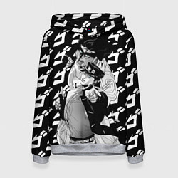 Толстовка-худи женская ДЖОТАРО Куджо JOJO жожо, цвет: 3D-меланж