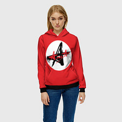 Толстовка-худи женская Алиса Символика, цвет: 3D-черный — фото 2