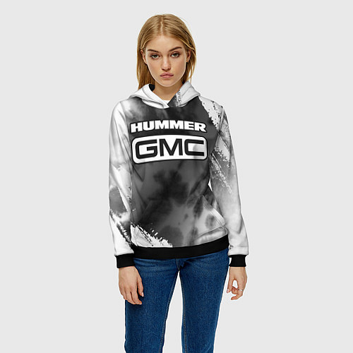 Женская толстовка HUMMER - GMC Краски / 3D-Черный – фото 3