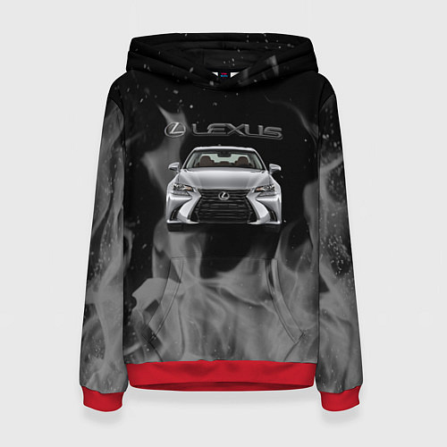Женская толстовка Lexus лексус огонь / 3D-Красный – фото 1