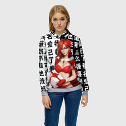 Толстовка-худи женская Винрейнджер WR Дота 2 WHITE Black, цвет: 3D-меланж — фото 2