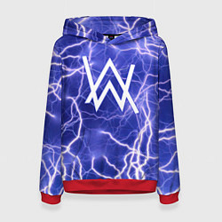 Толстовка-худи женская Alan Walker молнии, цвет: 3D-красный