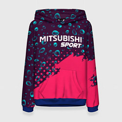 Толстовка-худи женская MITSUBISHI Sport Краски, цвет: 3D-синий
