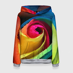 Толстовка-худи женская Роза fashion 2022, цвет: 3D-меланж